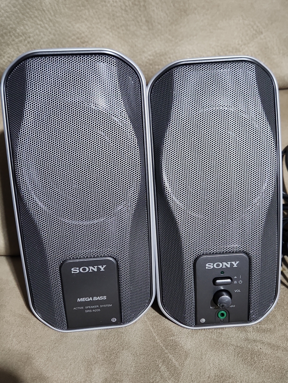 Sony Black & Silver Mega Bass Portable Speakers